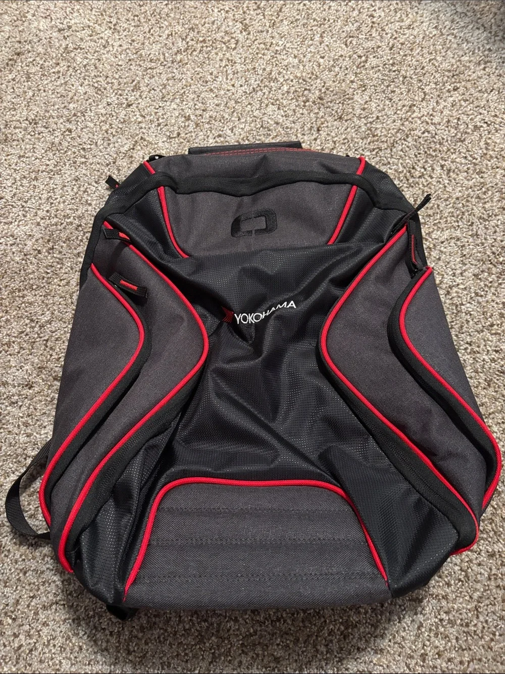 Men’s Black and Red Performance Backpack Yokohama